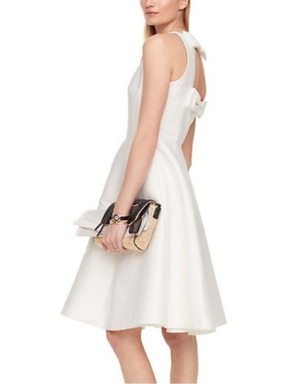 Kate Spade New York White / Ivory Double Bow Cutout Back Midi Dress
12
Pockets